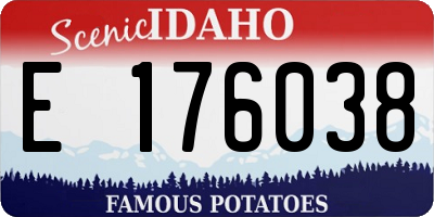 ID license plate E176038