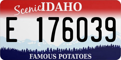 ID license plate E176039