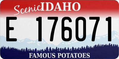 ID license plate E176071
