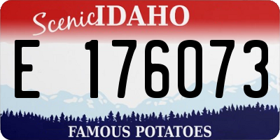 ID license plate E176073