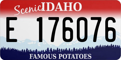 ID license plate E176076