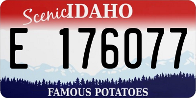 ID license plate E176077