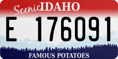 ID license plate E176091