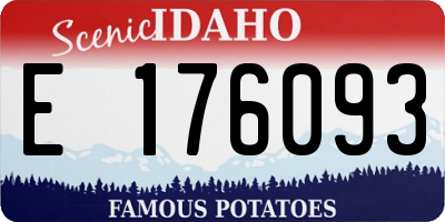 ID license plate E176093
