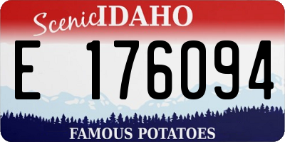 ID license plate E176094