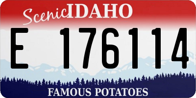 ID license plate E176114