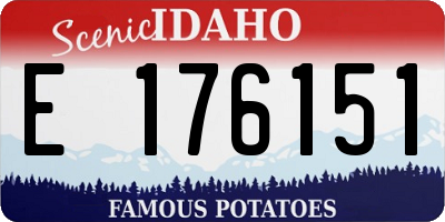 ID license plate E176151