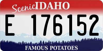ID license plate E176152