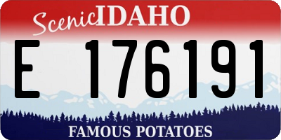 ID license plate E176191