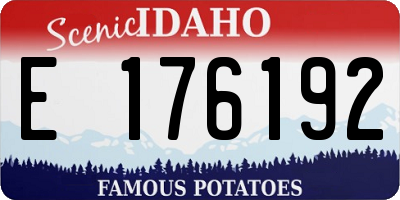 ID license plate E176192