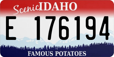 ID license plate E176194