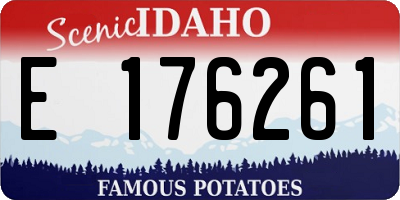 ID license plate E176261