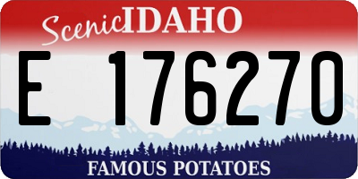 ID license plate E176270