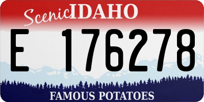 ID license plate E176278
