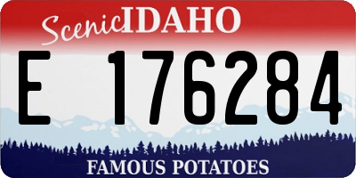 ID license plate E176284