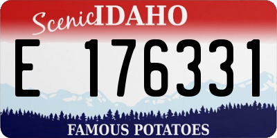 ID license plate E176331