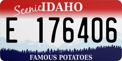 ID license plate E176406