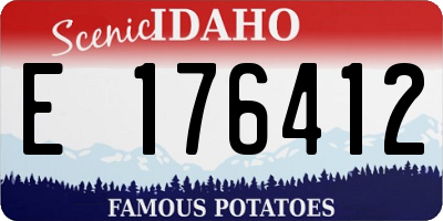 ID license plate E176412