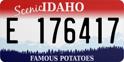 ID license plate E176417
