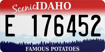 ID license plate E176452