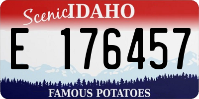 ID license plate E176457