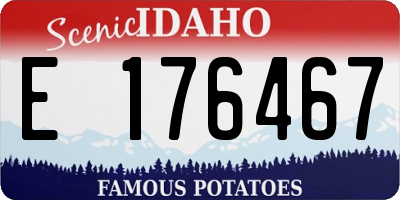 ID license plate E176467