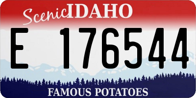 ID license plate E176544