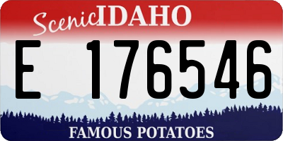 ID license plate E176546