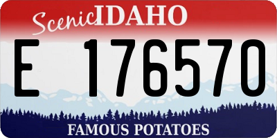 ID license plate E176570
