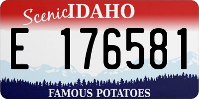ID license plate E176581