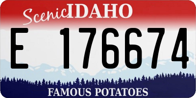 ID license plate E176674