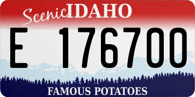 ID license plate E176700