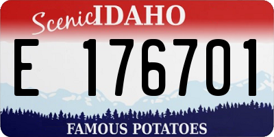 ID license plate E176701