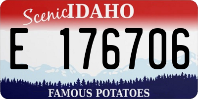 ID license plate E176706