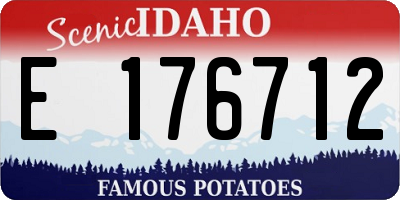 ID license plate E176712