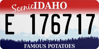 ID license plate E176717