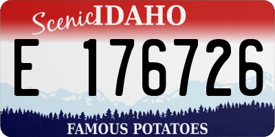 ID license plate E176726