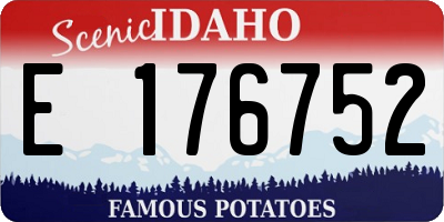 ID license plate E176752