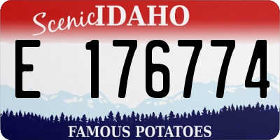 ID license plate E176774