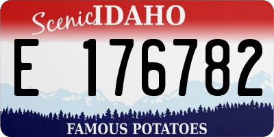 ID license plate E176782
