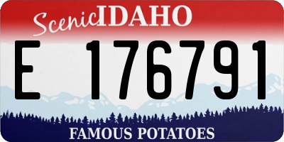 ID license plate E176791