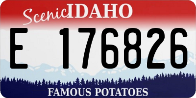 ID license plate E176826