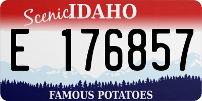ID license plate E176857