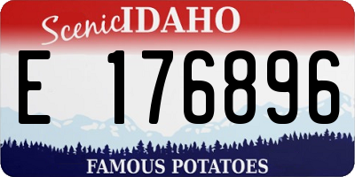 ID license plate E176896