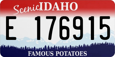 ID license plate E176915