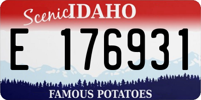 ID license plate E176931