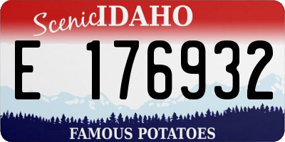 ID license plate E176932