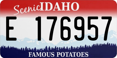 ID license plate E176957