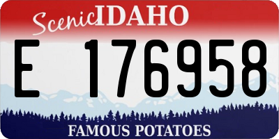 ID license plate E176958