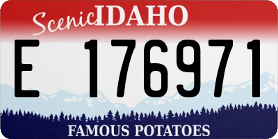 ID license plate E176971